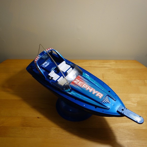 Nikko Zephyr Blue Radio Control RC Boat 27 MHz #300073 WORKING - Picture 2 of 16